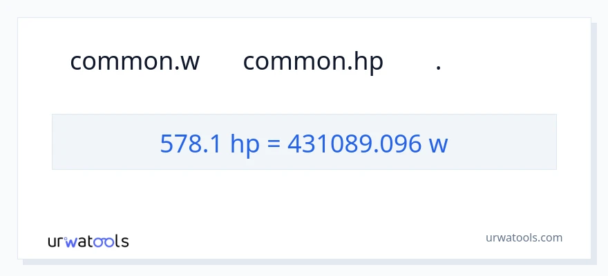 تبدیل 578.1 اسب بخار به وات