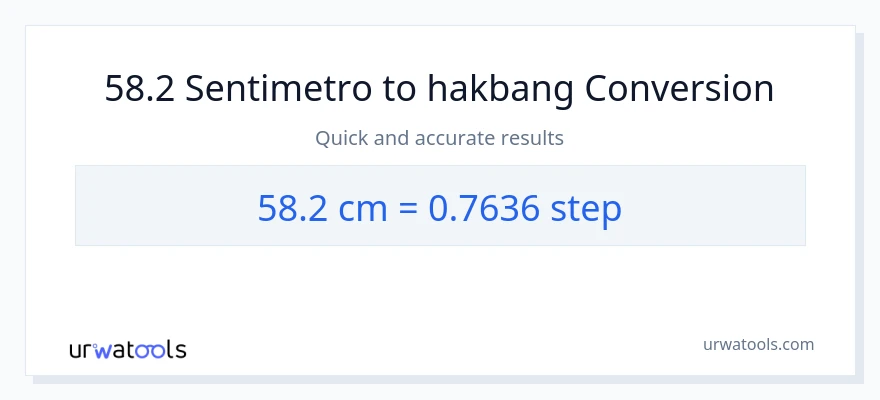 58.2 Mga Sentimetro patungong mga hakbang na conversion