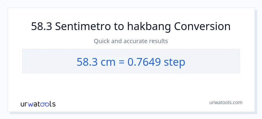 58.3 Mga Sentimetro patungong mga hakbang na conversion