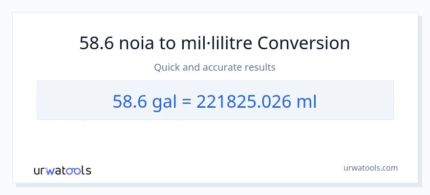 Conversió de 58.6 Galons a mil·lilitres