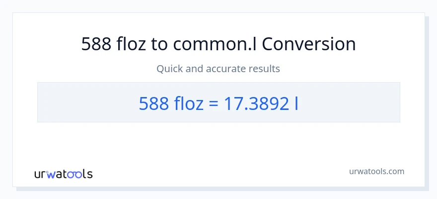 588 mga onsa ng likido patungong Liters na conversion