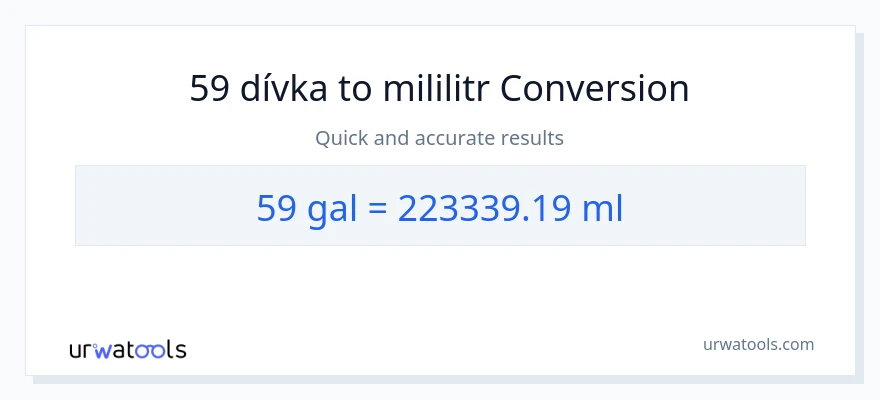 Konverze z Galony na mililitrů: 59