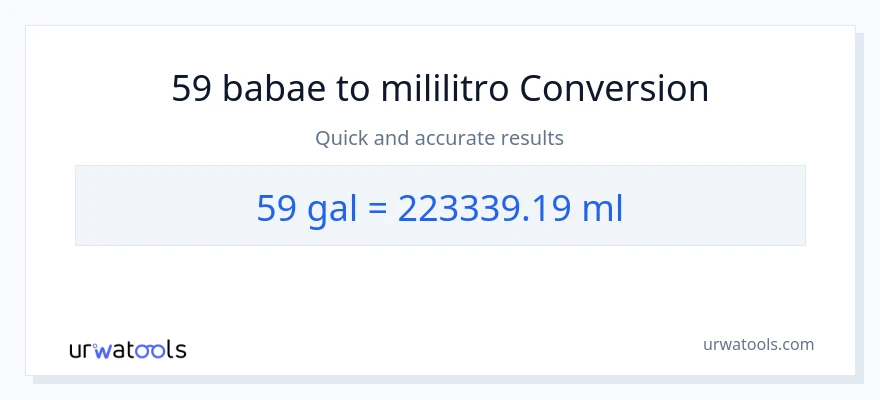 59 Mga galon patungong mga mililitro na conversion