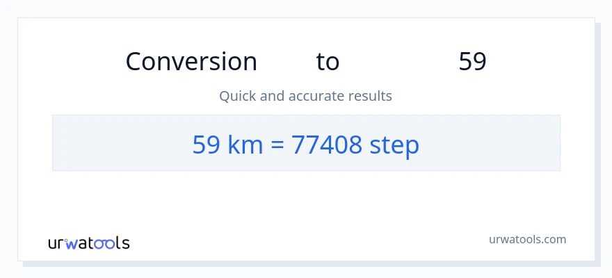 تبدیل 59 کیلومتر به مراحل