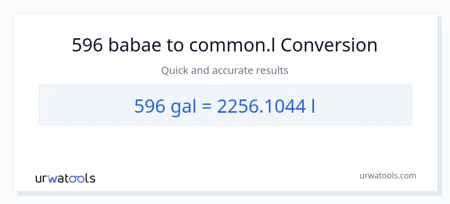 596 Mga galon patungong Liters na conversion