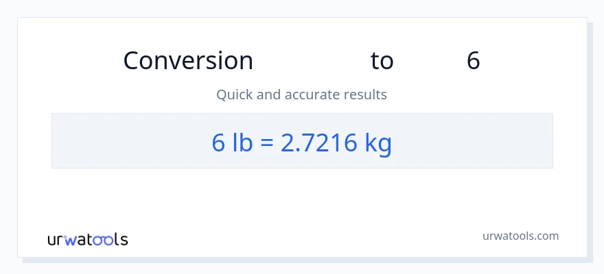 تبدیل 6 Lbs به کیلوگرم