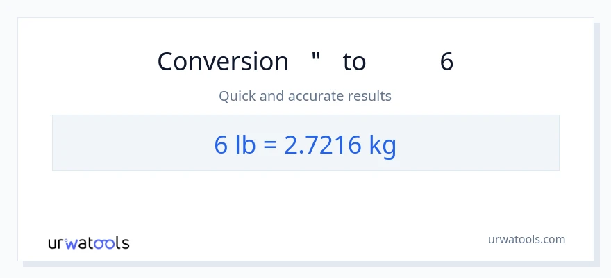 המרה של 6 Lbs ל- ק"ג