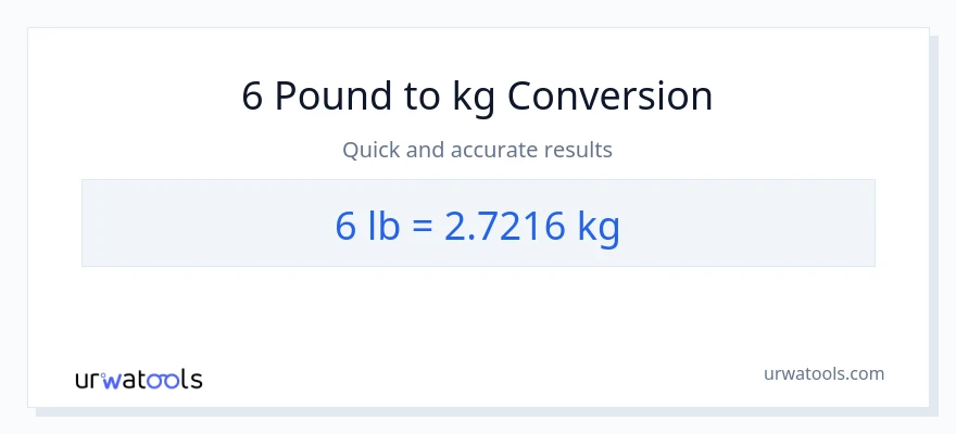 Konversi 6 Lbs ke kg