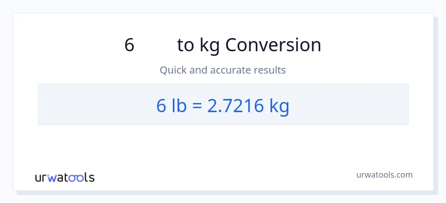 6 Lbs から kg への変換