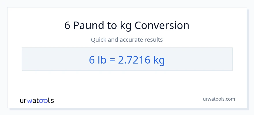 Konvertimi 6 Lbs në kg