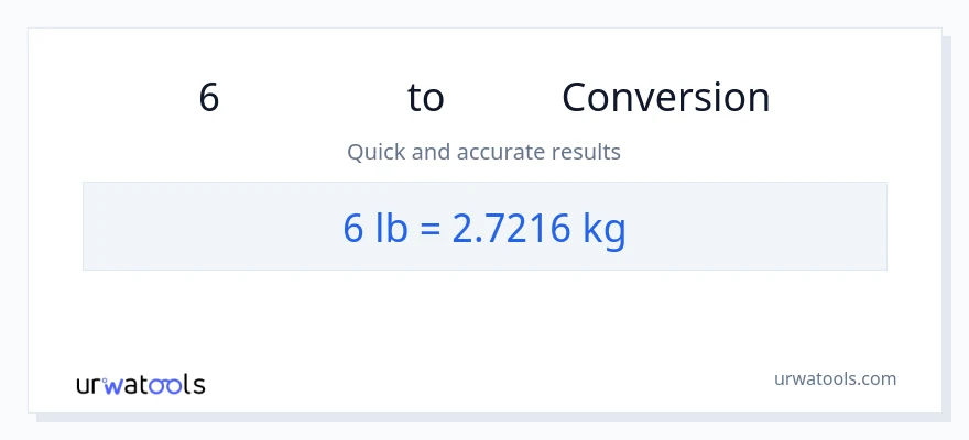 6 Lbs இலிருந்து கிலோ வரை மாற்றம்