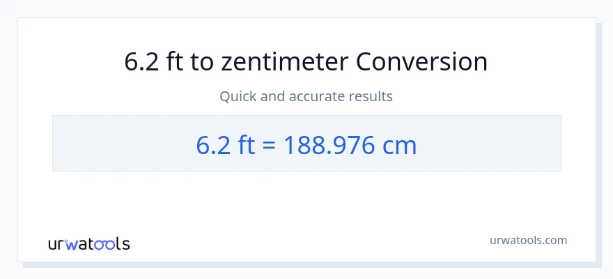 6.2 Füße zu Zentimeter Umwandlung