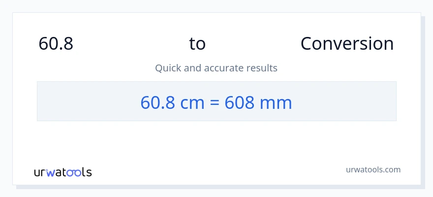 60.8 સેન્ટીમીટર થી મિલીમીટર રૂપાંતર