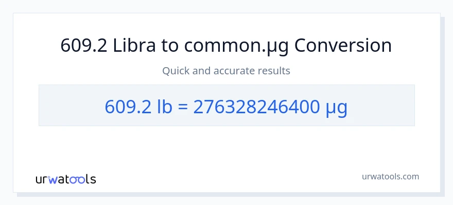 609.2 Lbs patungong mga mikrogramo na conversion