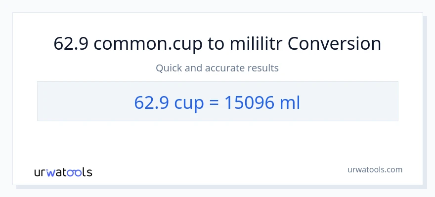 Konwersja 62.9 stan nietrzeźwy do mililitry