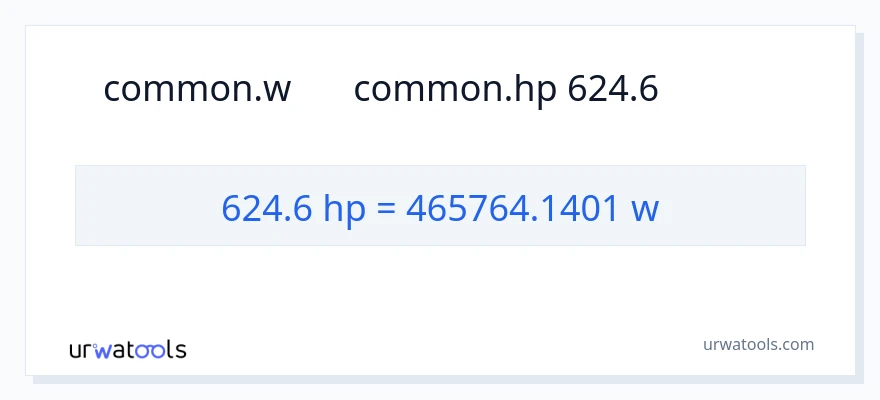 تبدیل 624.6 اسب بخار به وات