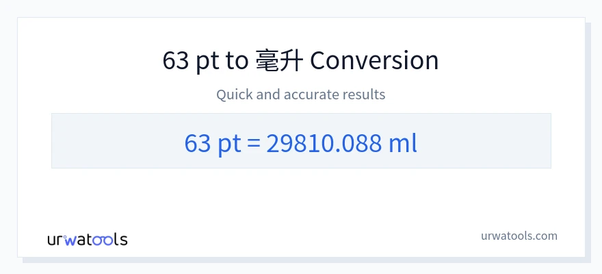 63 Pints 到 毫升 轉換
