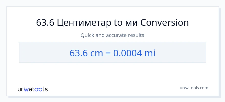 Конверзија од Центиметри до миље: 1}