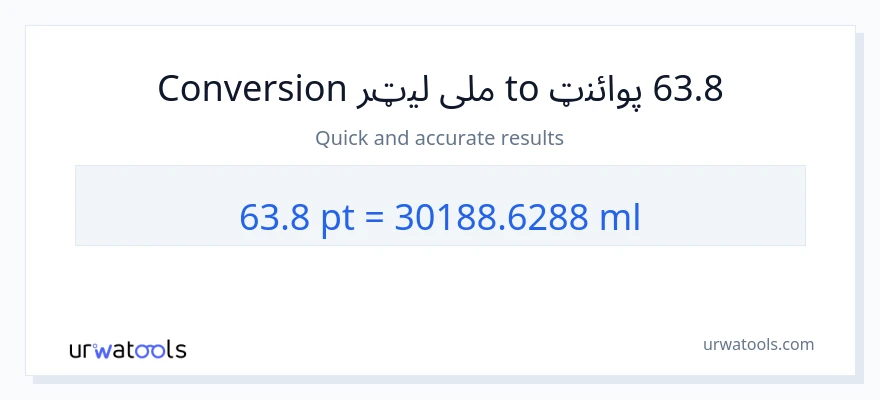 63.8 Pints ته ملی لیټرونه بدلون
