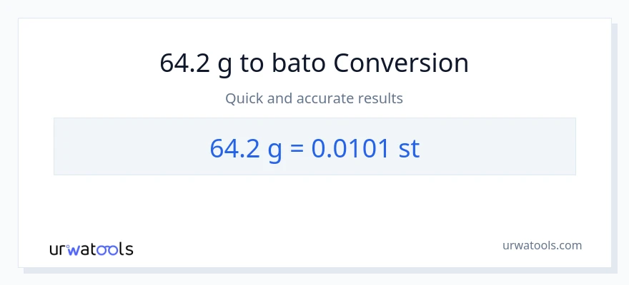 64.2 Gramo patungong Mga bato na conversion