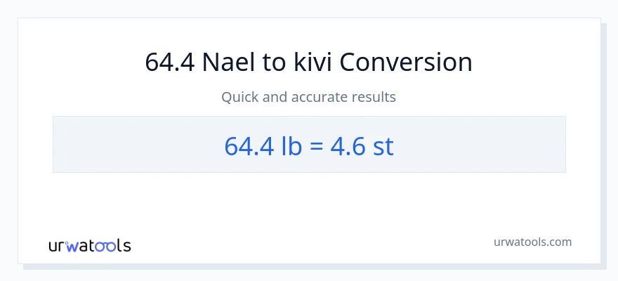 64.4 Lbs konversioon Kivid-ks