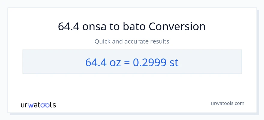 64.4 Mga onsa patungong Mga bato na conversion