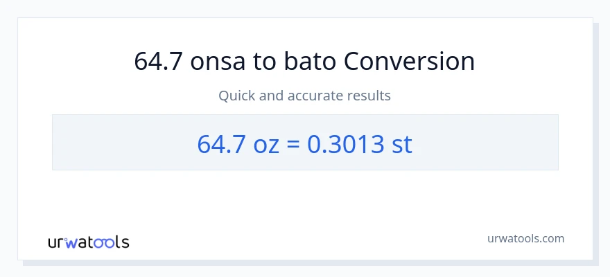 64.7 Mga onsa patungong Mga bato na conversion