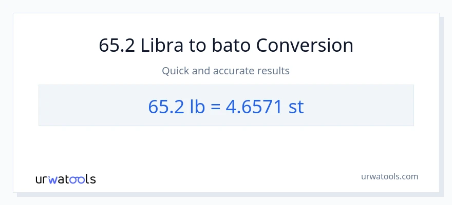 65.2 Lbs patungong Mga bato na conversion
