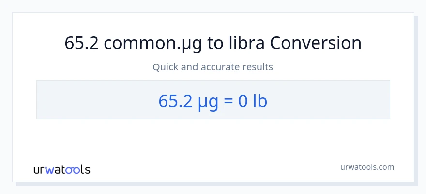 65.2 mga mikrogramo patungong Lbs na conversion