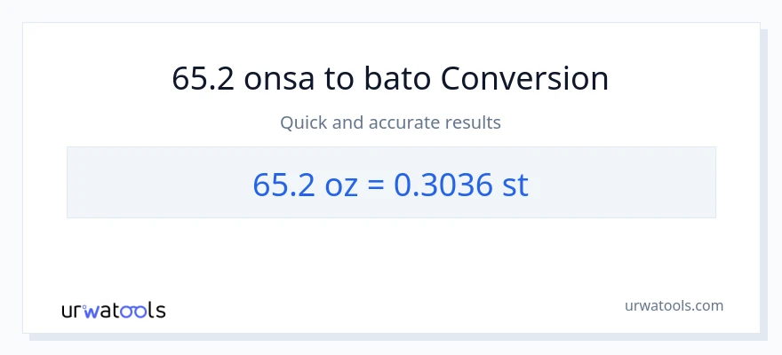 65.2 Mga onsa patungong Mga bato na conversion