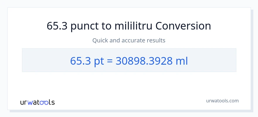 Conversie 65.3 Pints la mililitri