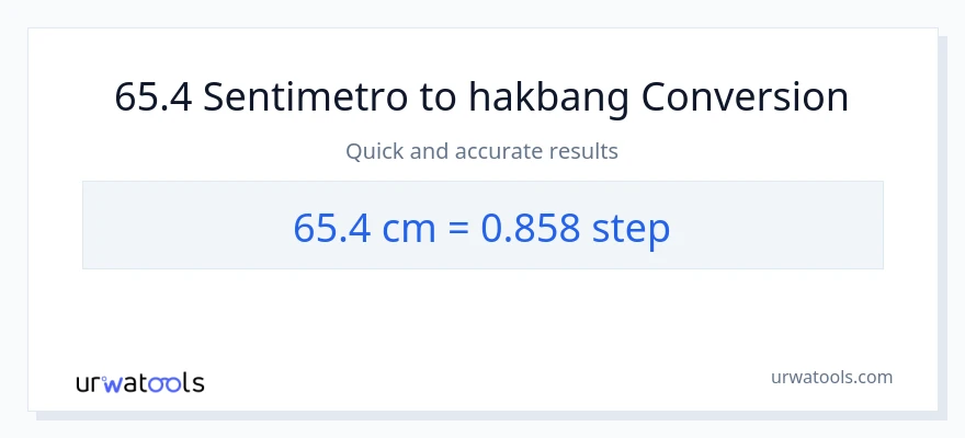 65.4 Mga Sentimetro patungong mga hakbang na conversion