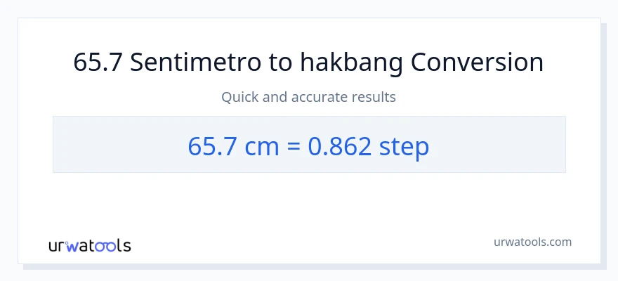 65.7 Mga Sentimetro patungong mga hakbang na conversion