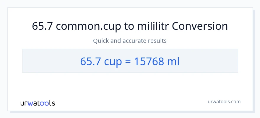 Konwersja 65.7 stan nietrzeźwy do mililitry