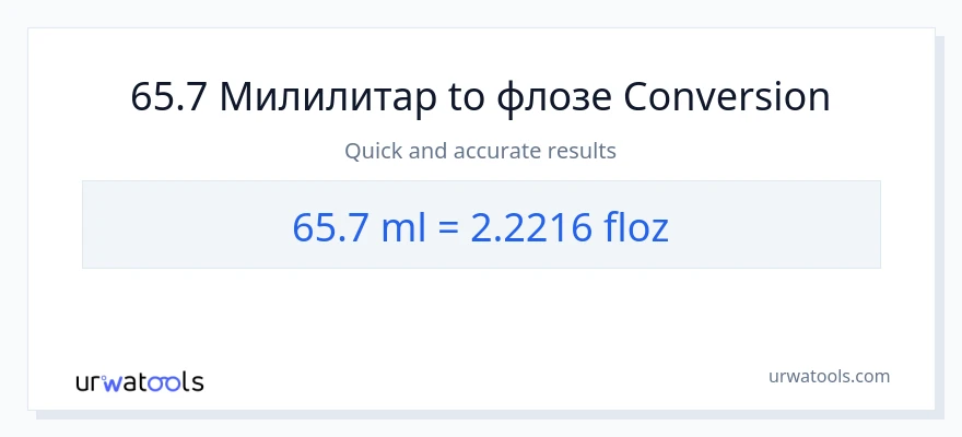 Конверзија од милилитри до течне унце: 1}