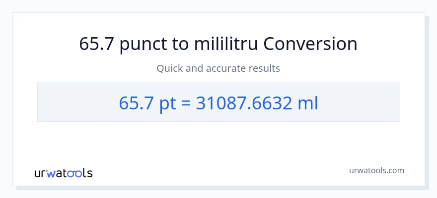 Conversie 65.7 Pints la mililitri