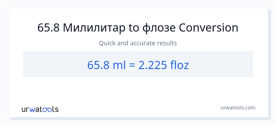Конверзија од милилитри до течне унце: 1}