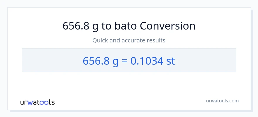 656.8 Gramo patungong Mga bato na conversion