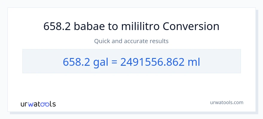 658.2 Mga galon patungong mga mililitro na conversion
