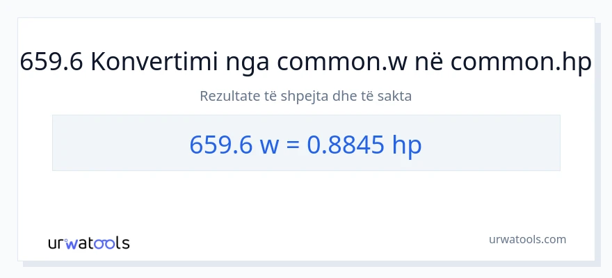 Konvertimi 659.6 vat në kuajfuqi