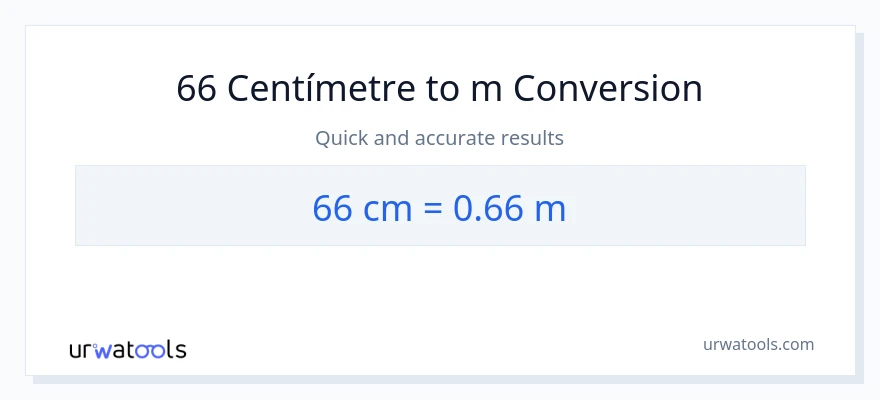 Conversió de 66 Centímetres a Metres