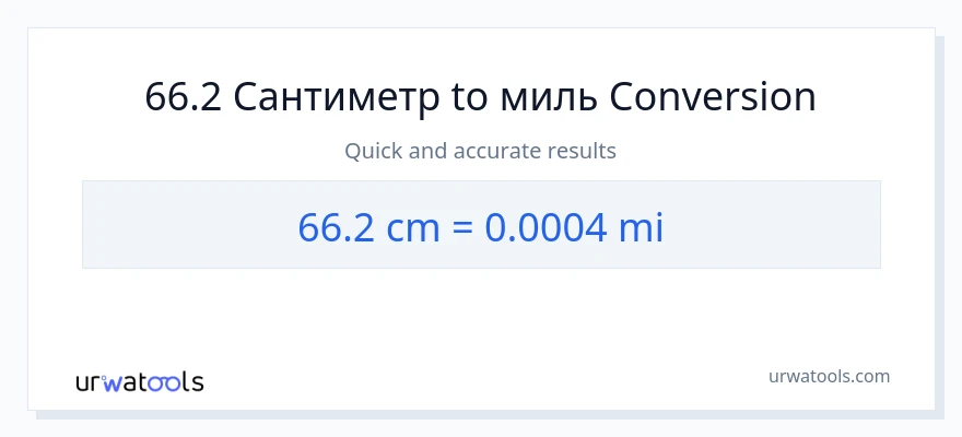 66.2 Сантиметр-ден миль-ке конверсия