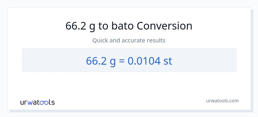 66.2 Gramo patungong Mga bato na conversion
