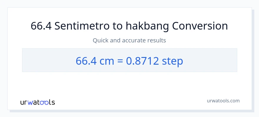 66.4 Mga Sentimetro patungong mga hakbang na conversion