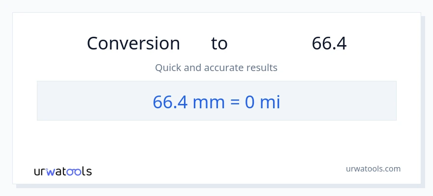 تبدیل 66.4 میلی‌متر به مایل