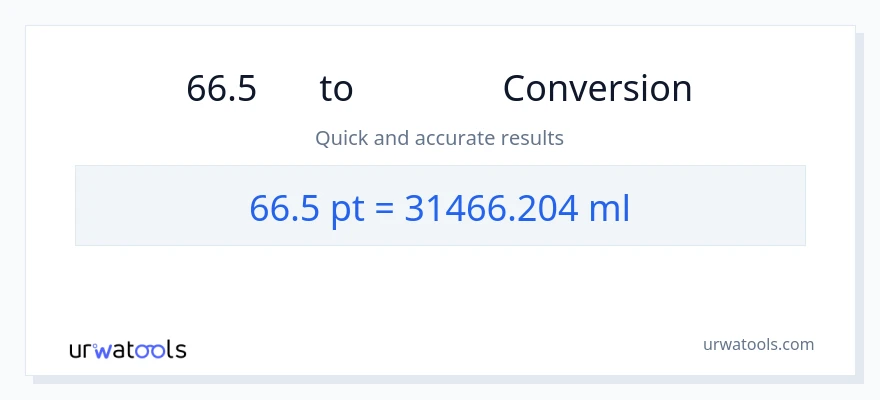 การแปลง 66.5 Pints เป็น มิลลิลิตร
