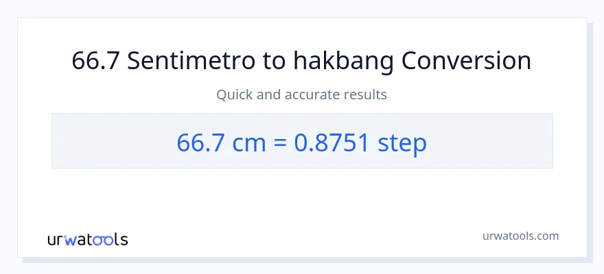 66.7 Mga Sentimetro patungong mga hakbang na conversion