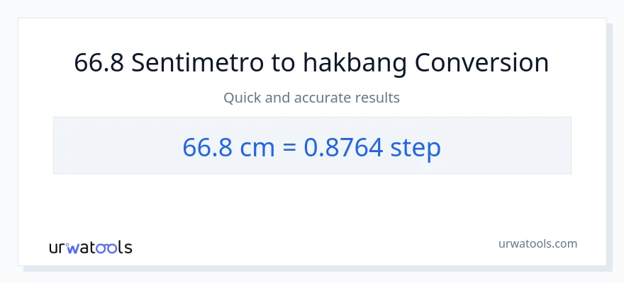 66.8 Mga Sentimetro patungong mga hakbang na conversion
