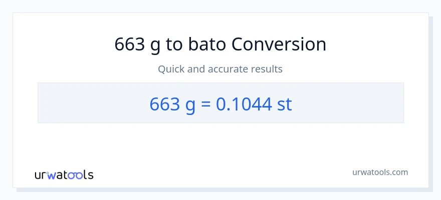663 Gramo patungong Mga bato na conversion