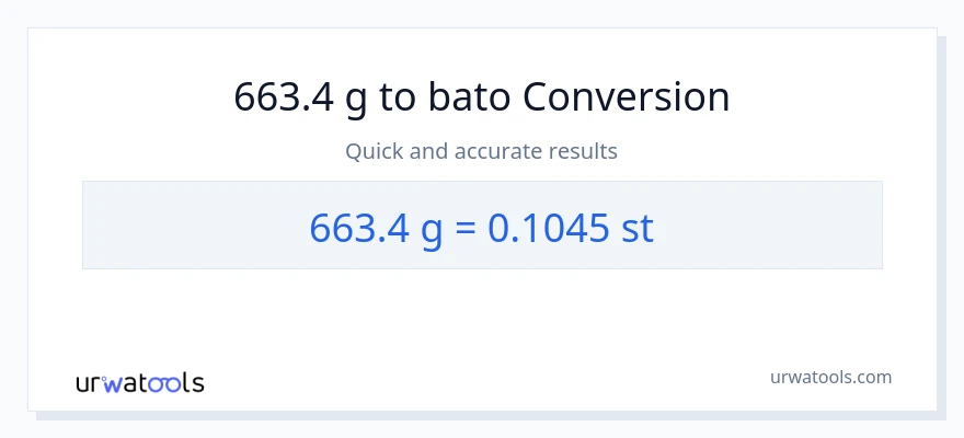 663.4 Gramo patungong Mga bato na conversion